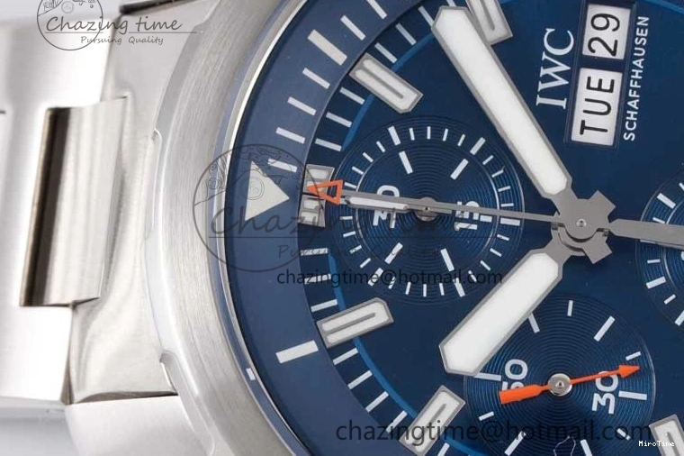 MIROTIME 0302 Aquatimer Chrono SS V6SF 1:1 Best Edition Blue Dial on SS Bracelet A Modern 7032
